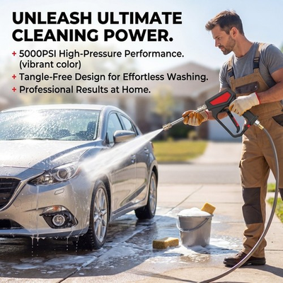 #ad 5000 PSI Power Washer with User Friendly Setup and Compact Size 23x16.5x5cm $43.22