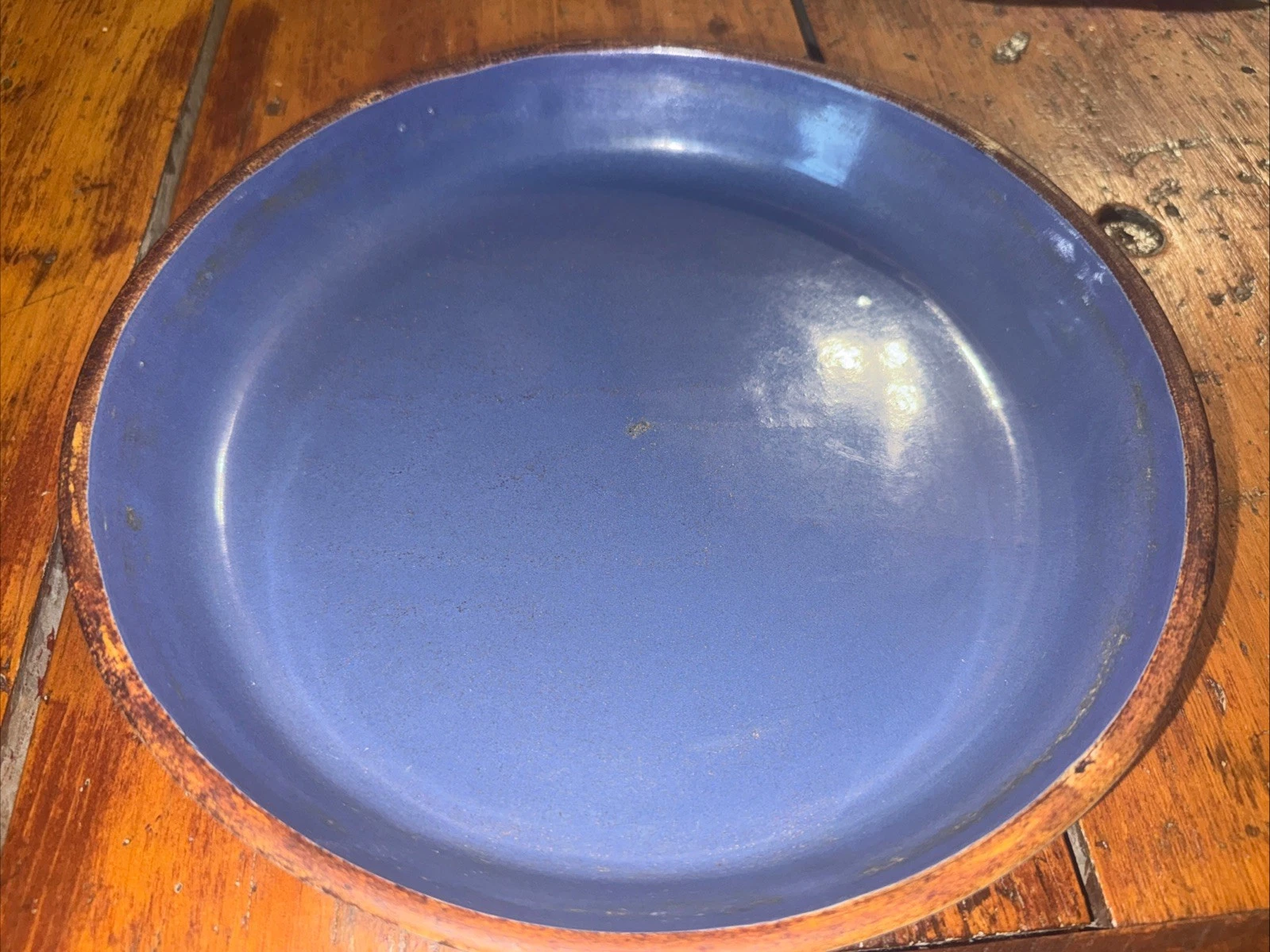 10” Blue Stoneware/Pottery Pie Plate