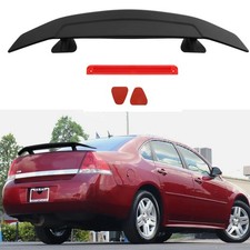 For Chevrolet Impala Sedan Matte Black 46gt Racing Rear Trunk Spoiler Lip Wing