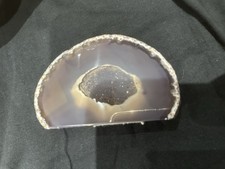 Agate Half Geode 500g Purple Polished Agate Crystal