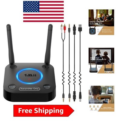B06TX Bluetooth Adapter for TV: Dual Headphone Connections & Volume Control
