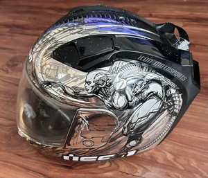 icon airflite helmets 2019 Space Force Full-Face Motorcycle Helmet - Glory Size:Overall Size * 4 intake vents Road Helmets Icon Airmada Chain Brain