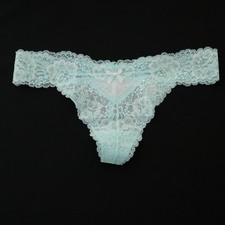 NEW Victoria's Secret VTG 2010s Lace Glitter Rhinestone Thong Panty MEDIUM
