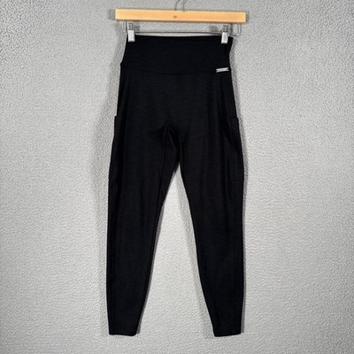 Bombshell Sportswear Curves Leggings Womens XS Black High Waist Pockets Yoga