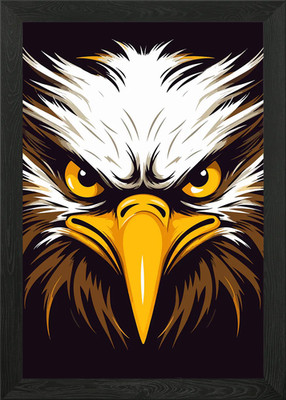 Adler Illustration gerahmtes Wandbild Poster Leinwanddruck Bild