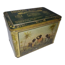 Vintage 3lb Thomas J. Lipton Coffee Tea Cocoa Merchant Tin 5.5"x8.5"