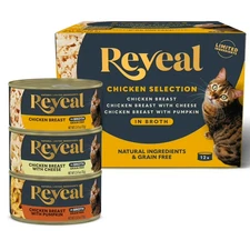Reveal Natural Wet Cat Food Chicken in Broth Variety Pack 12 X 2.47 Oz Can USA
