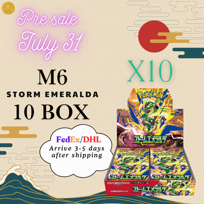10set] Storm Emeralda Booster Box Japanese M6 Pokemon Card w