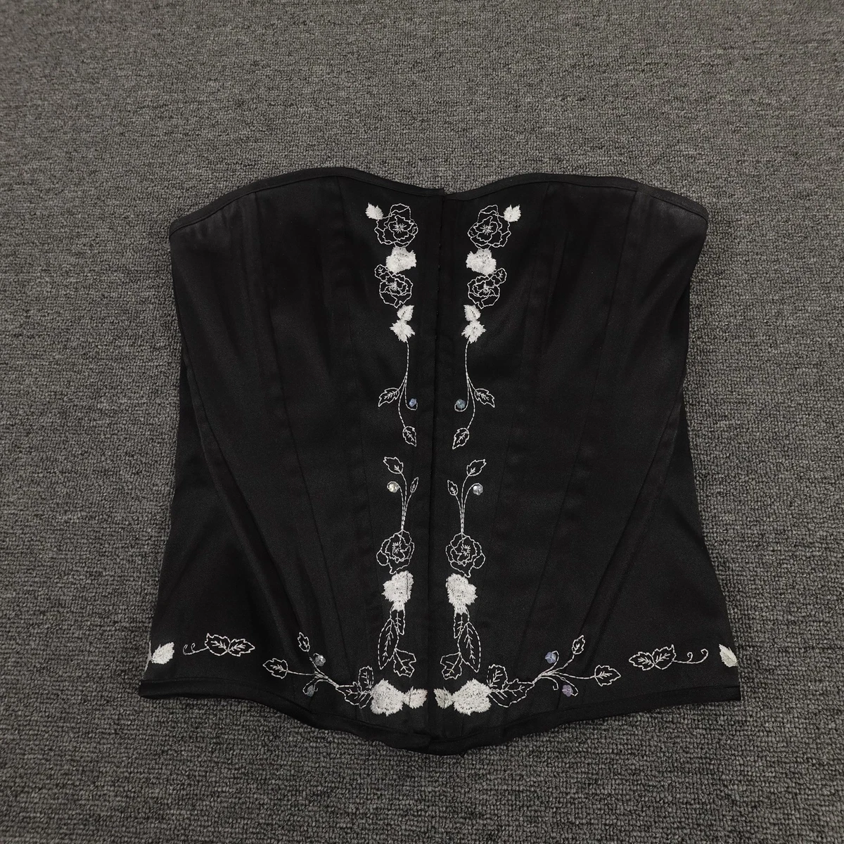Haut Femme Charlotte Russe Taille M - Noir, Mélange Cuir Et Dentelle, Style Péplum - Occasion Très Bon état