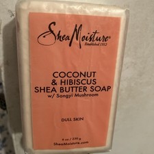 Shea Moisture Coconut  Hibiscus Butter Bar Soap Dull Skin Bar Soap 8oz