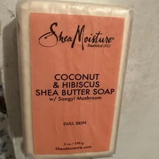 Shea Moisture Coconut & Hibiscus Butter Bar Soap Dull Skin Bar Soap 8oz