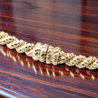JUDITH RIPKA STERLING SILVER GOLD ROPE STATION 20" STIFF COLLAR NECKLACE #SHLF — photo 4