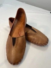 Spring Step Leather Kathleta Womens Loafer Slip-On Shoes US Size 7.5 EU 38 Camel