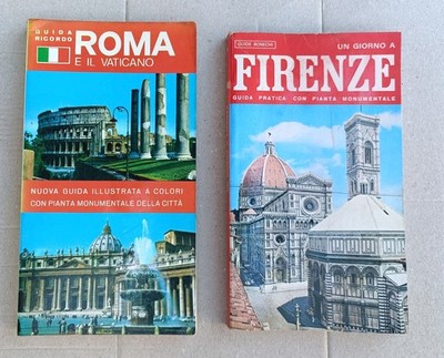 BUCH FOTOFÜHRER VON ROM UND DEM VATIKAN UND FLORENZ ZWEI STÜCK