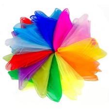 Juggling Scarves, 12 PCS Dance Scarves for Kids Play Silk Scarve for Toddlers...