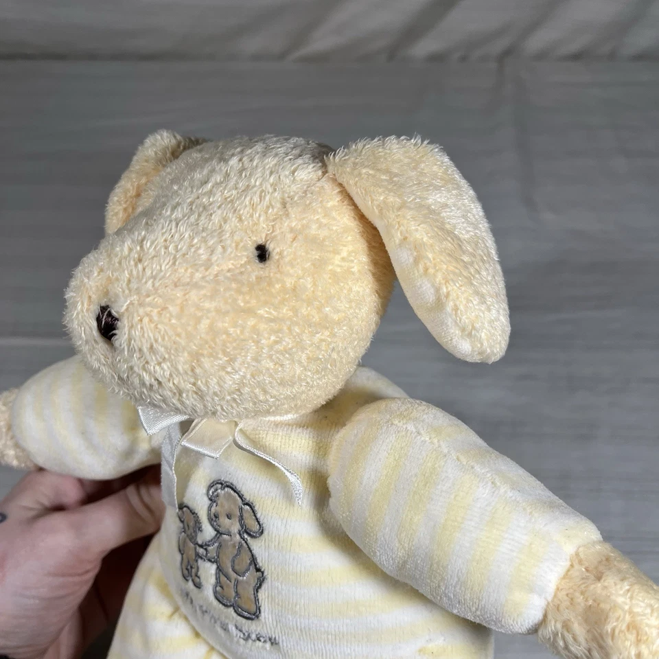 De colección Carters Solo Un Año Mi Primer Paso Peluche Perro Amarillo Sonajero Lovey Juguete A1 Foto 3 de 4