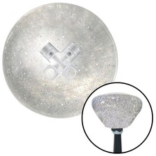Pistons Metal Crossed Clear Retro Metal Flake Shift Knob W M16x1.5 Insert Auto Pistons Metal Crossed Clear Retro Metal Flake Shift Knob W M16x1.5 Insert Auto