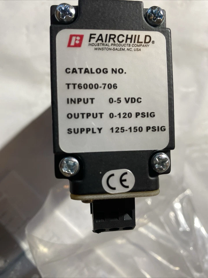 Nuevo Transductor Electro Neumático Fairchild TT6000-705 T6000 1/4" Puertos de E/S FPT Foto 3 de 4