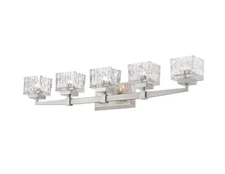 Z-Lite 1927-5V-LED Nickel Clear Rubicon 5-Light 36"W Led Bathroom Vanity Light