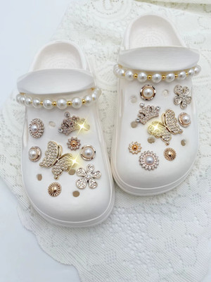 DIY Schuh Charms Set Glitzer Strass Deko für Crocs Clogs Mädchen Geschenk