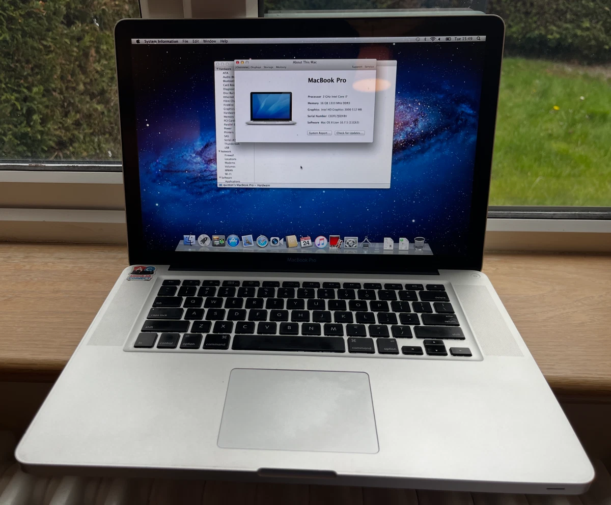 VENTE ACHAT MATÉRIEL MAC AU MAROC APPLE MACBOOK PRO 15 POUCES CORE I7 QUAD 2.2 GHZ 8G DDR3