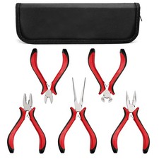 Mini Pliers Set 5 PCS Jewelry Plier Includes Long Nose,Wire Plier,pointed nos...