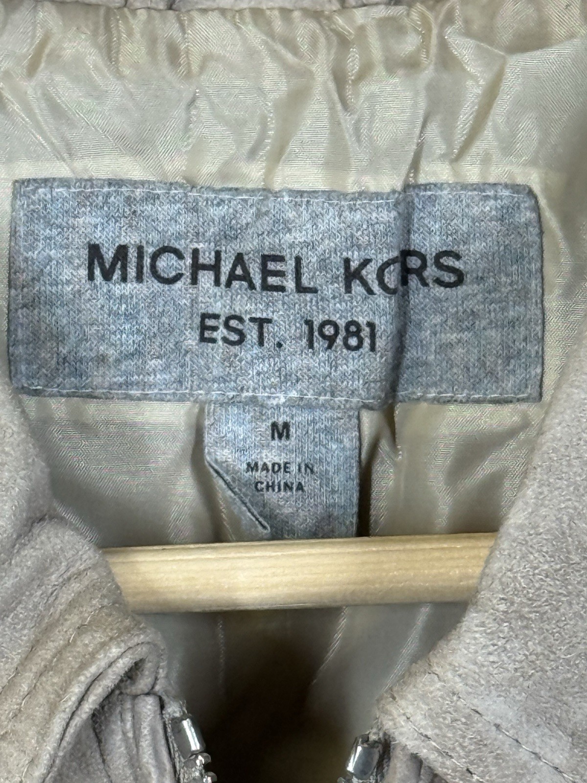 RARE Michael Kors Men’s Khaki Suede Jacket - SAMPLE - Size Medium - Spring 2013 image 3