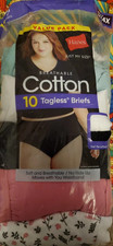 Hanes JMS Women's Cotton Tagless Briefs Size 12/4X  9 pair briefs - Open Pack 