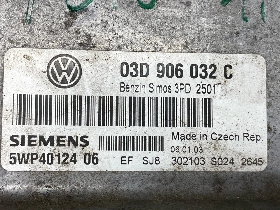 03D906032C 90368 Centralina Motore VW Polo IV (9N, 9A) 03D906032C - Immagine 4 di 4