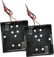 2-Pack 2X C Cell Battery Holder 3V C Size Battery Case Box with Wire Leads