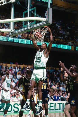 Reggie Lewis Boston Celtics dunks the ball v Indiana Pacers circa - Old Photo