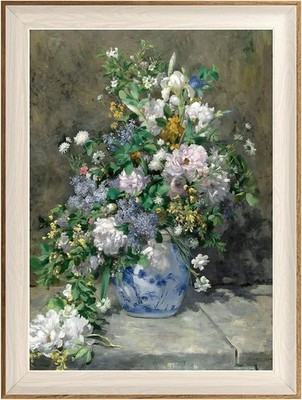 ASTRDECOR Framed Canvas Prints Art Vintage Decor for Living Room, Wildflowers Pr