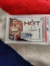 2020-21 Hoops Tyrese Haliburton #HR-TYR Hot Signatures Rookie Green PSA 8