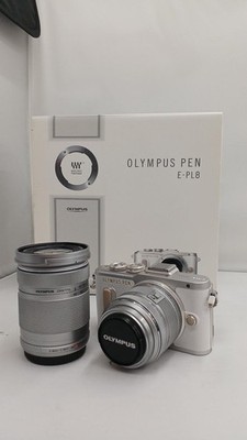 Olympus E-PL8 Spiegellose Kamera Kit 14-42mm EZ 40-150mm R Objektiv aus Japan