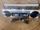 Vintage Sharp QT-77 AM/FM/SW1/SW2 Stereo Radio Dual Cassette Boombox -Tested