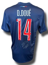 DESIRE DOUE SIGNED 2024/25 PSG UCL HOME SHIRT DOUE 14 (ACG CERT AG16857)