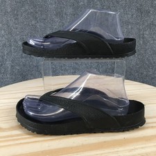 Birkenstock Sandals Mens 5 Womens 7 Honolulu EVA Slip On Thong Flip Flops Black