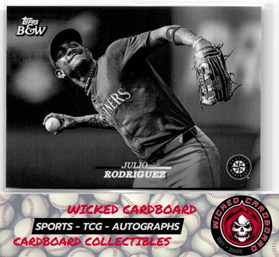 Julio Rodríguez 2024 Topps Black & White #26 Seattle Mariners