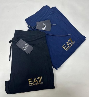 Emporio Armani EA7 Men s Logo Joggers   High-Quality Cotton Blend