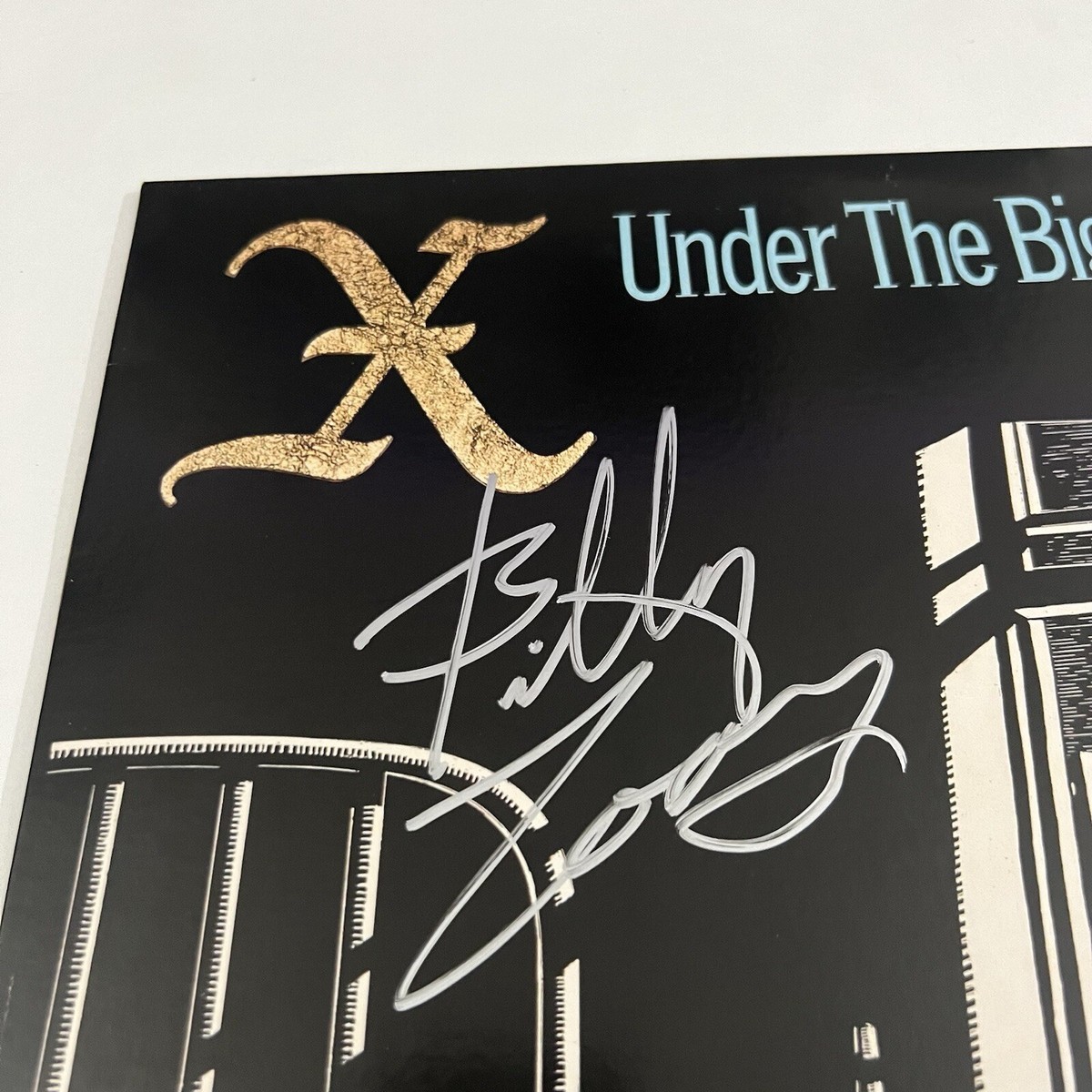 X BAND SIGNED UNDER THE BIG BLACK SUN VINYL RECORD (EXENE