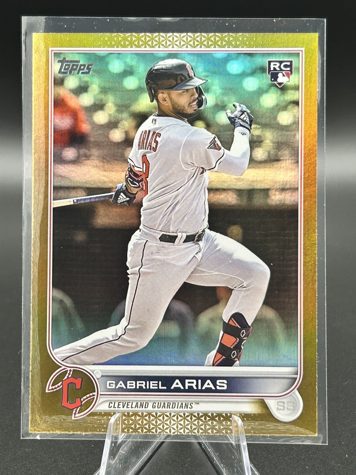 2022 Topps Update Gabriel Arias RC Rookie Gold Foil Cleveland Guardians #US248