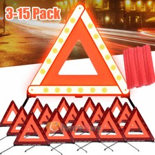 Lots Car Emergency Warning Triangles, Reflective Roadside Safety Triangle Kit