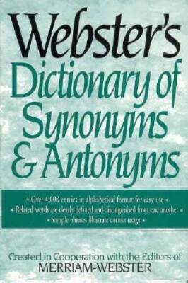 Websters Dictionary of Synonyms and Antonyms - Hardcover - GOOD