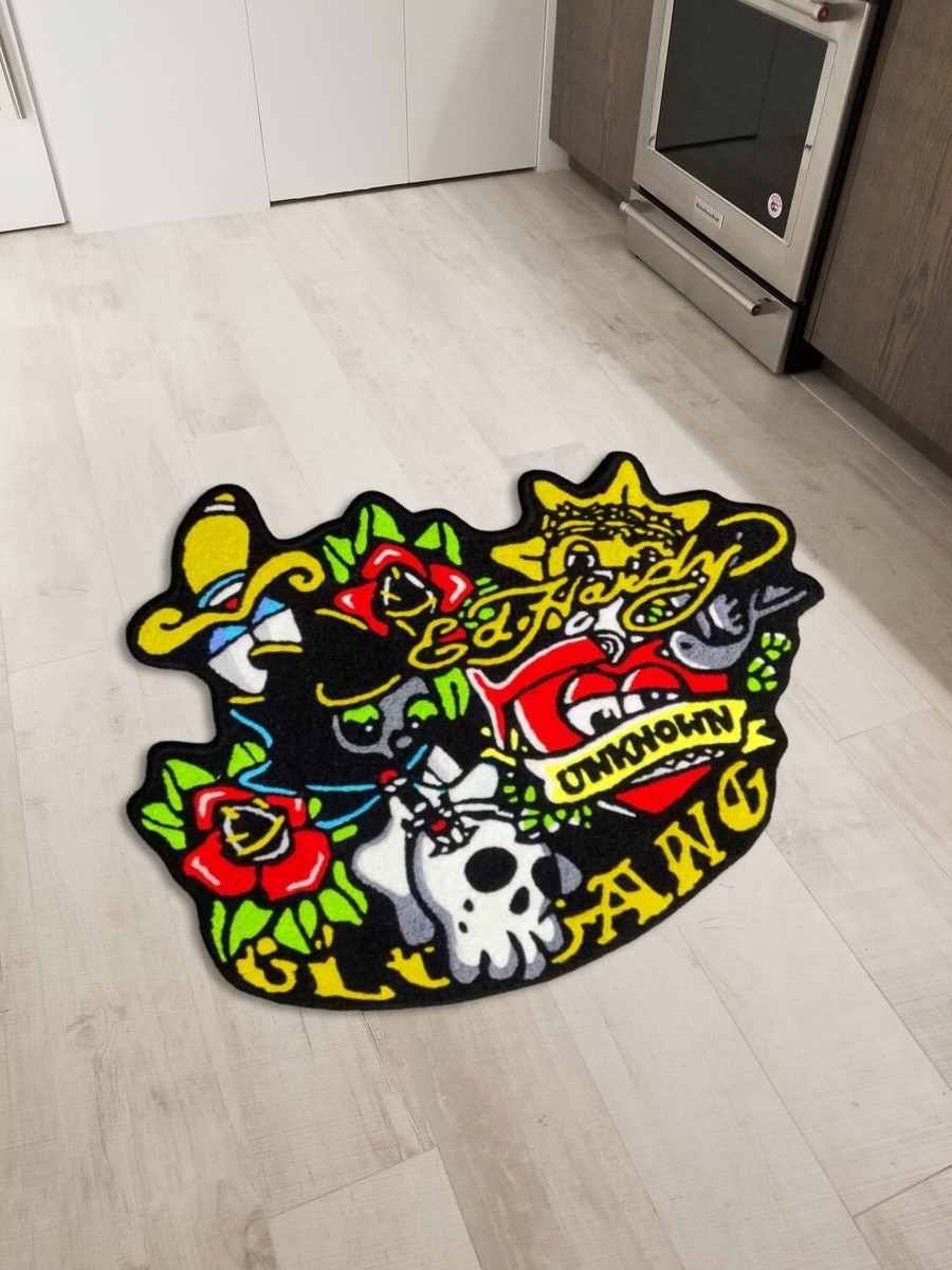 Glo Gang Chief Keef Ed Hardy Accent Area Runner Rug Living Room