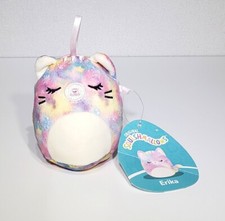 Squishmallow Rainbow Tie Dye Erika Cat Plush Stuffed Animal Toy 4" Ornament NWT