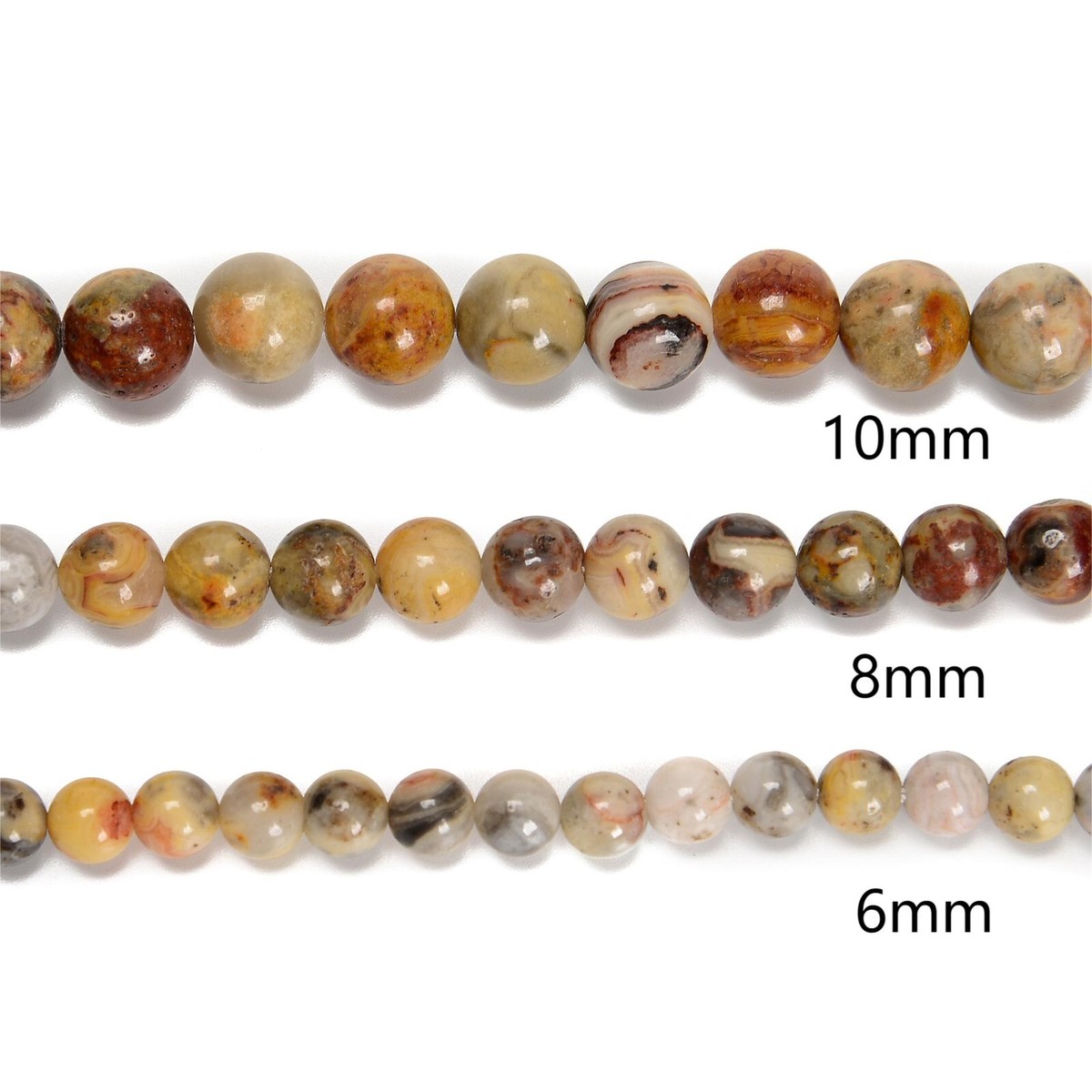 crazy lace agate,yellow round bead, 10mm bead, agate bead, bead