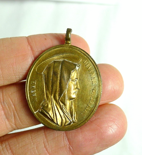 ANTICA MEDAGLIA DEVOZIONALE RELIGIOSA ALTO RILIEVO MINT SALVATOR MUNDI MARCHIATA - Foto 2 di 5
