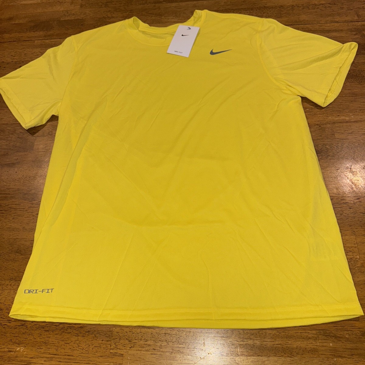 Nike Mens Dri-Fit Legend SS XL Training Shirt Yellow 727982 700