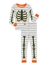 Skeleton Halloween Boys/Girls Long Sleeve Cotton Pajama Pant Set Size 4 - New 