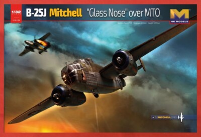 HK Models 01E024 1/32 B-25J Glass Nose over MTO   USA Shipping